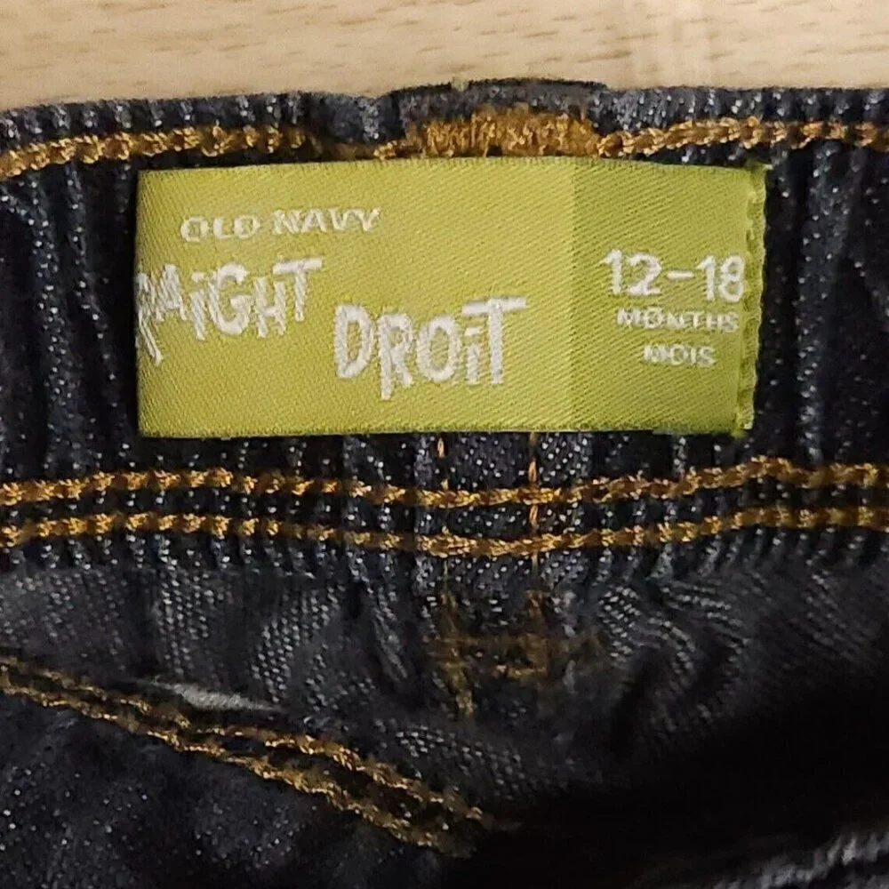 Old Navy Toddler Boys Straight Leg Elastic Waist Jeans 12-18 Months